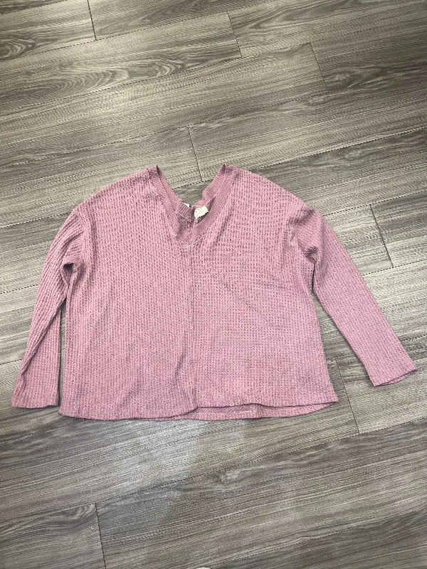 Top Long Sleeve By Clothes Mentor In Purple, Size: Xl