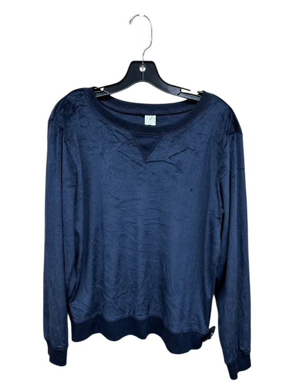 Top 2pc Long Sleeve By Clothes Mentor In Navy, Size: L