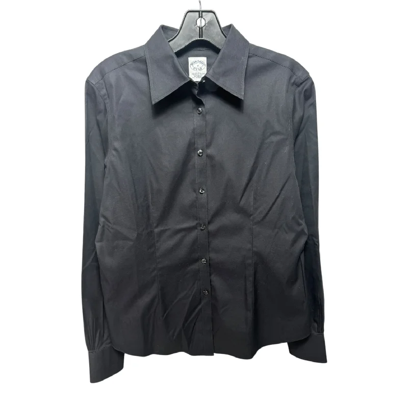 Top Long Sleeve By Brooks Brothers In Black, Size: 8