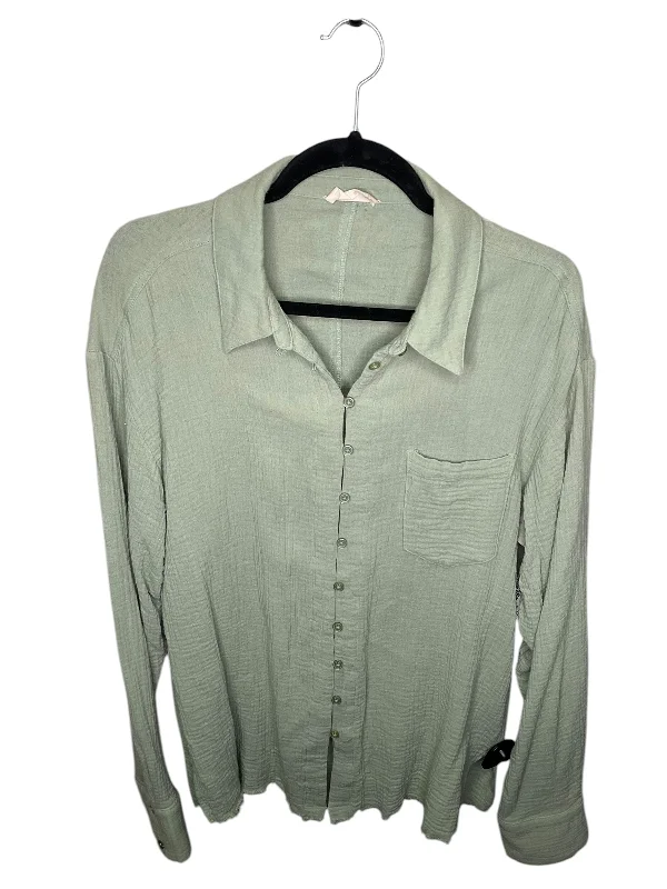 Top Long Sleeve By Altard State In Green, Size: M