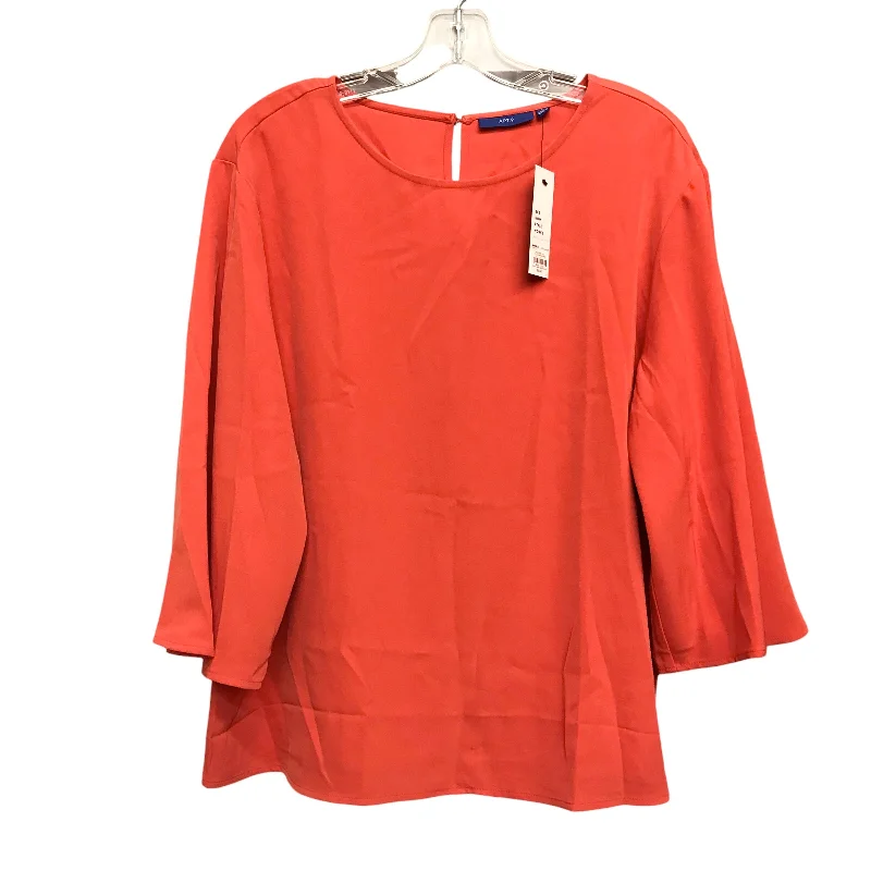 Top 3/4 Sleeve By Apt 9 In Red, Size:L