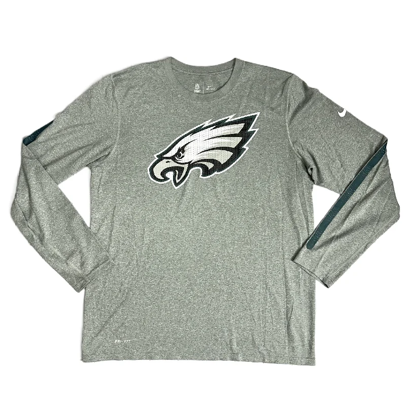 Top Long Sleeve By Nfl In Grey, Size: L