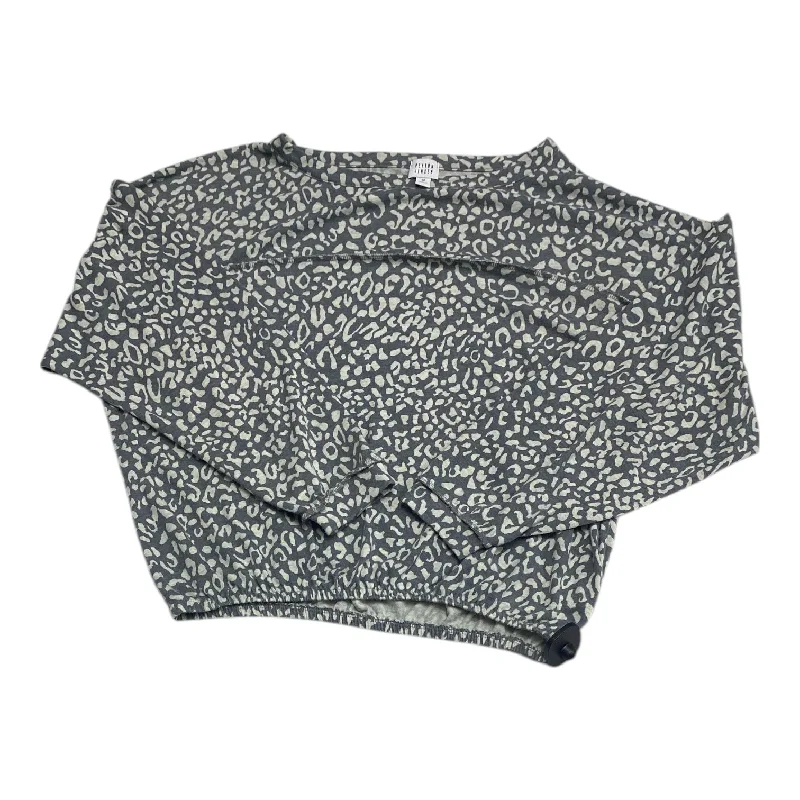 Top Long Sleeve By Peyton Jensen In Grey, Size: M