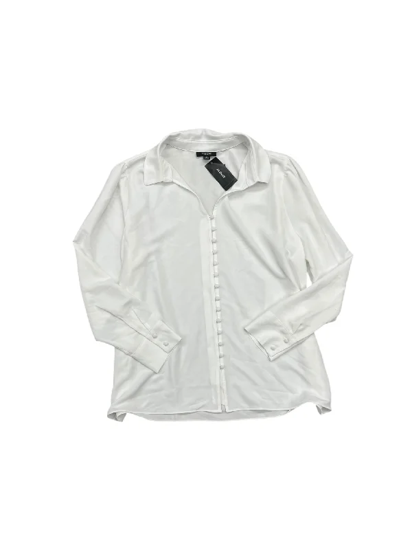 Top Long Sleeve By Alfani In White, Size: 1x