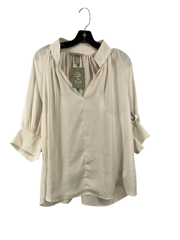 Top 3/4 Sleeve By H&m In White, Size: M