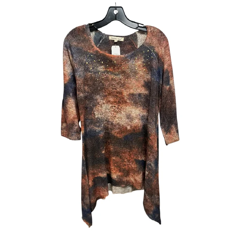 Tunic Long Sleeve By Indigo Soul In Multi-colored, Size: S