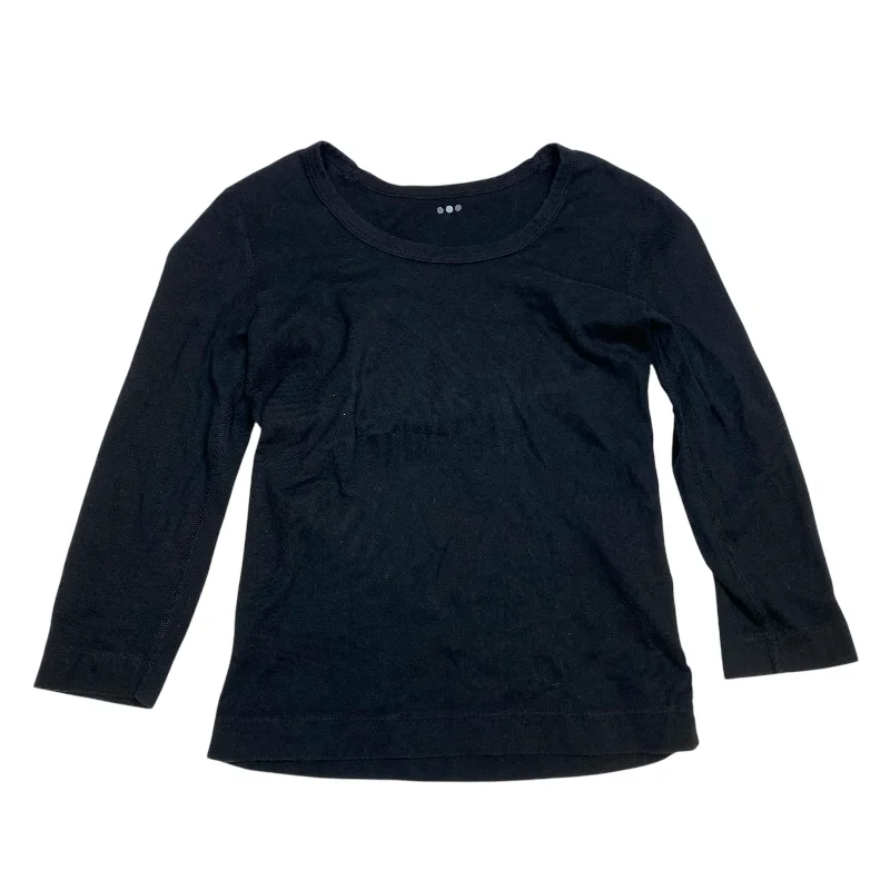 Top 3/4 Sleeve Basic By Three Dots In Black, Size: M