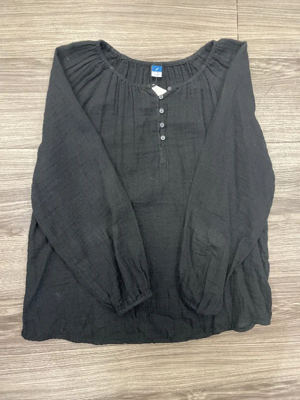 Top Long Sleeve By Old Navy In Black, Size: S