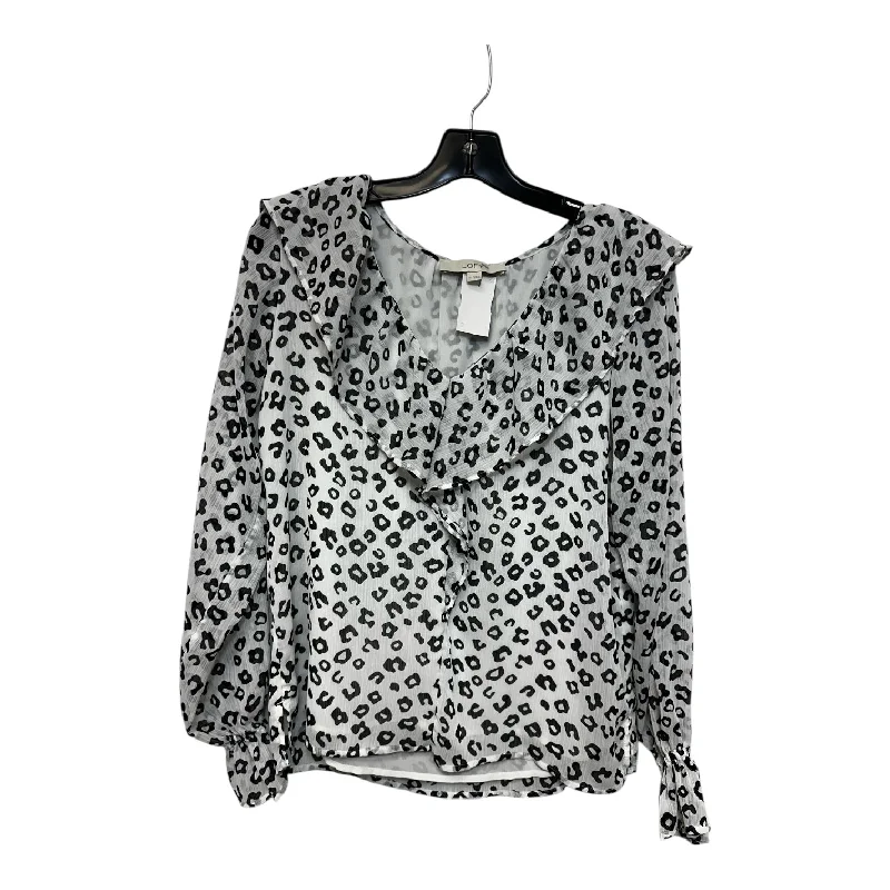 Top Long Sleeve By Loft In Animal Print, Size: Xs