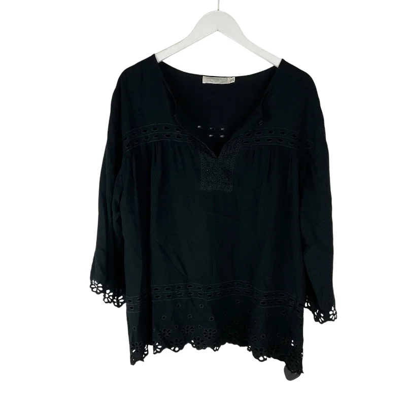 Top Long Sleeve Basic By Solitaire In Black, Size: 1x