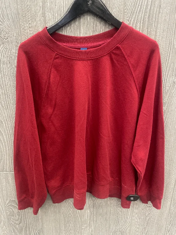 Top Long Sleeve By Old Navy In Red, Size: Xl