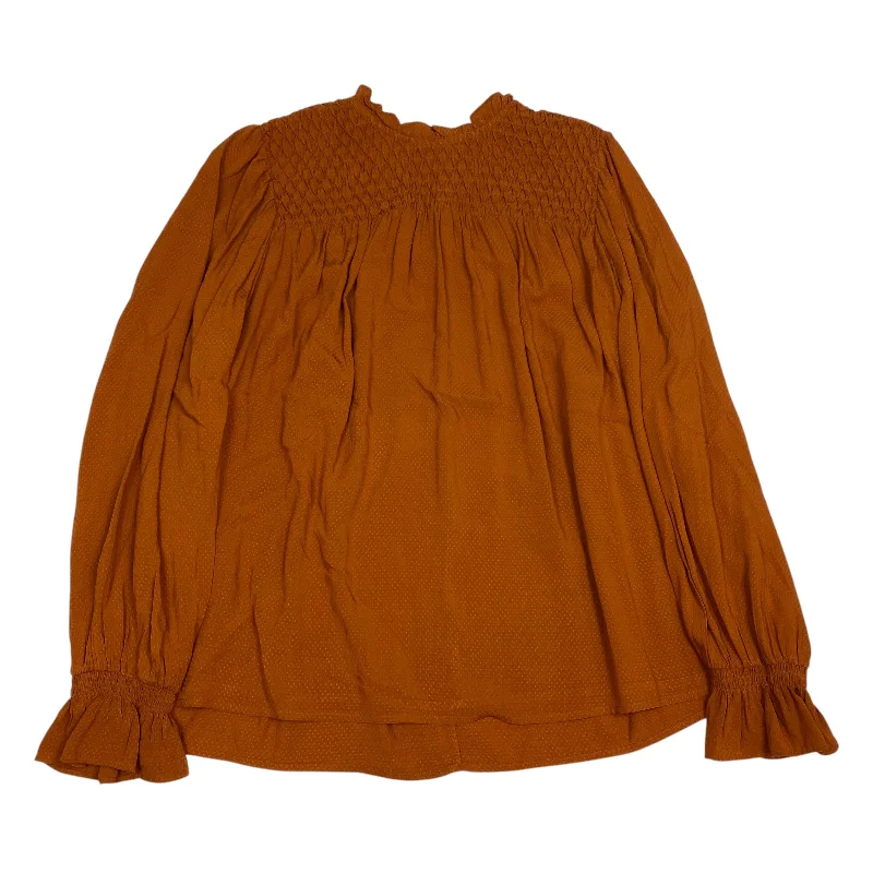 Top Long Sleeve By A New Day In Orange, Size: Xl