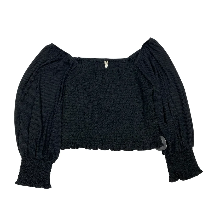 Top Long Sleeve By Anthropologie In Black, Size: S