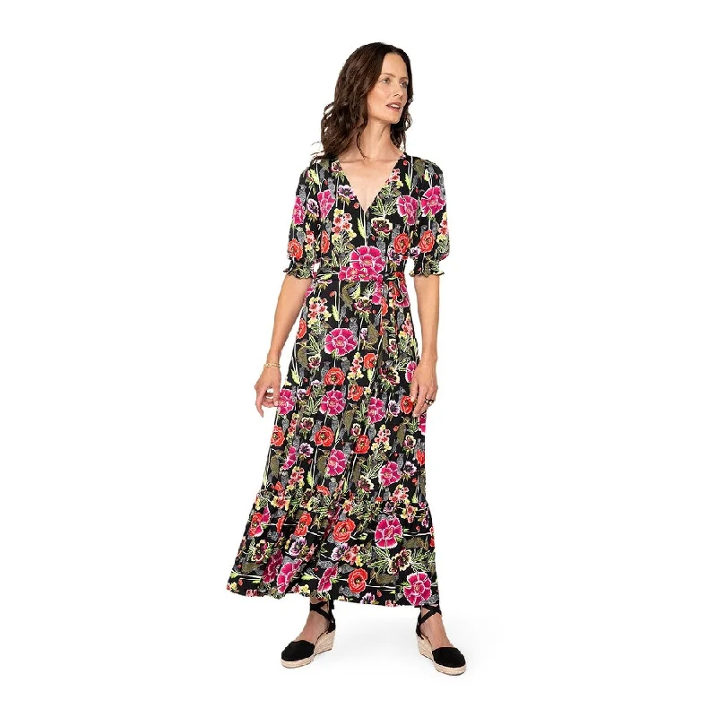 Leota Marlo Dress Garden Party Black Multi