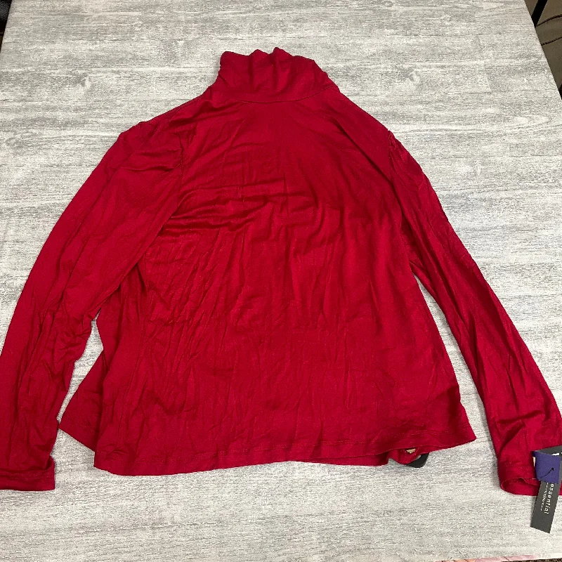 Top Long Sleeve By Apt 9 In Red, Size: Xlp