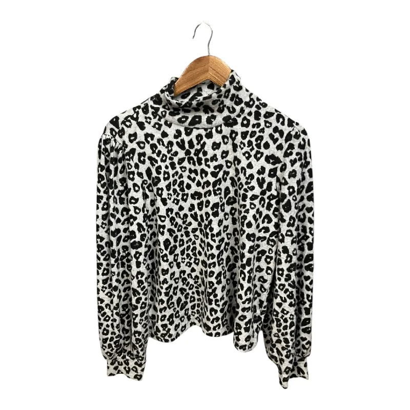 Top Long Sleeve By Sanctuary In Animal Print, Size: L