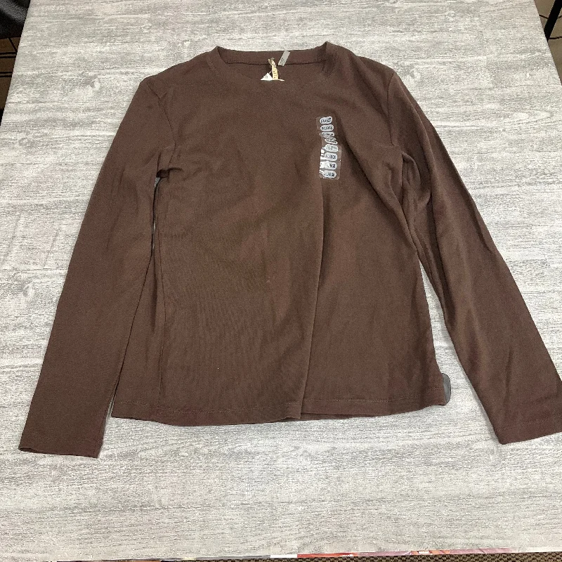 Top Long Sleeve Basic By Clothes Mentor In Brown, Size: Xl