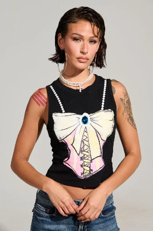 SUPER LADYLIKE SLEEVELESS GRAPHIC TANK