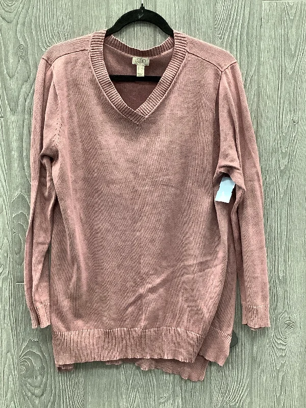 Top Long Sleeve By Logo In Pink, Size: L