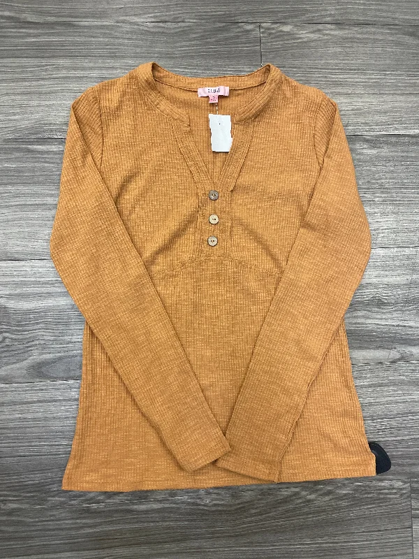 Top Long Sleeve By Clothes Mentor In Orange, Size: S