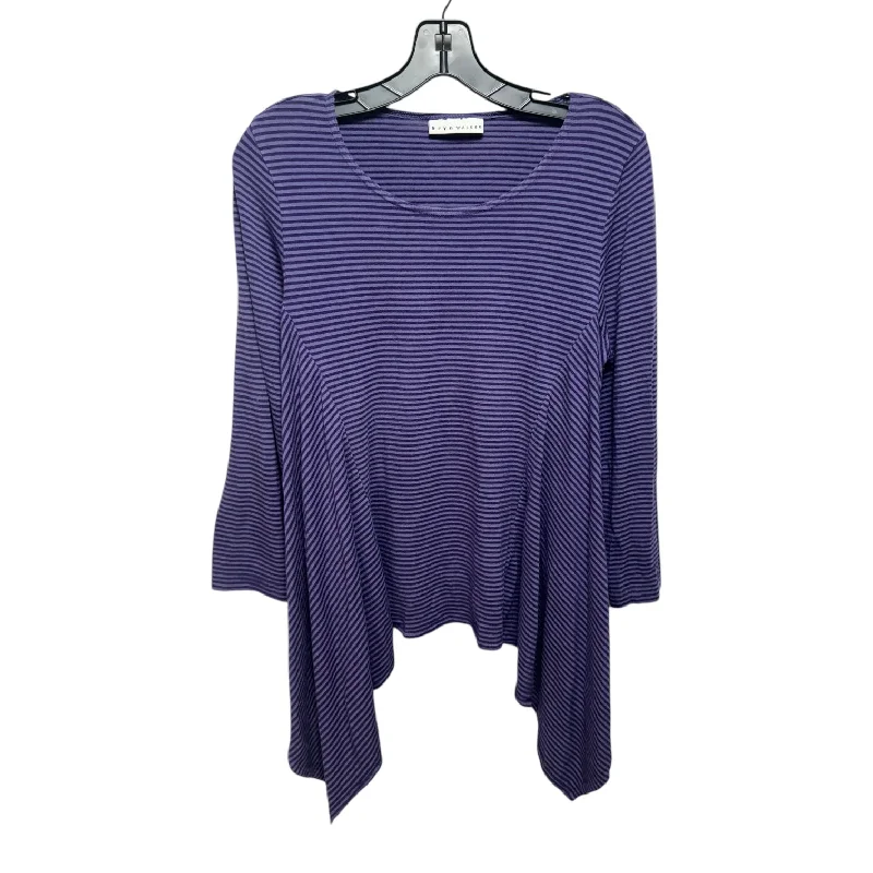 Top Long Sleeve By Bryn Walker In Striped Pattern, Size: S