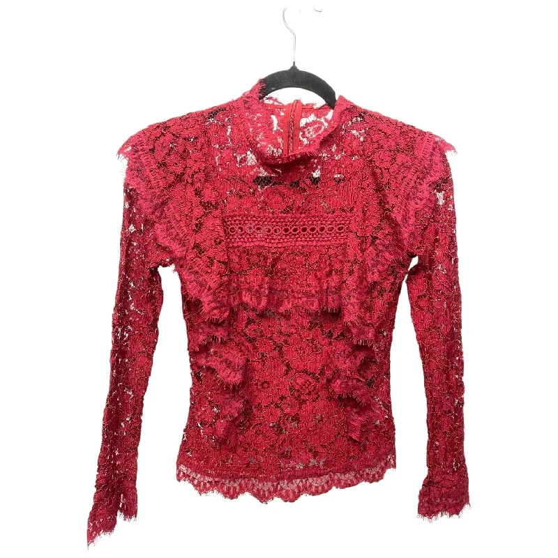 Top Long Sleeve By Cmc In Red, Size: Xs