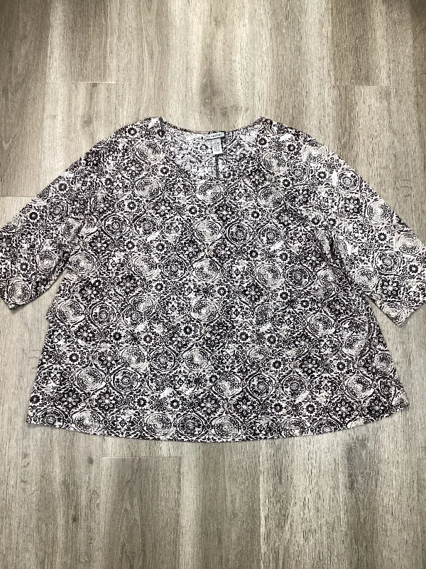 Top 3/4 Sleeve By Catherines In Paisley Print, Size: 3x