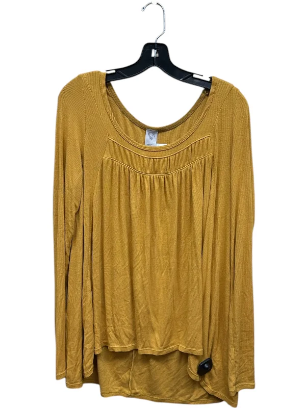 Top Long Sleeve By We The Free In Yellow, Size: M