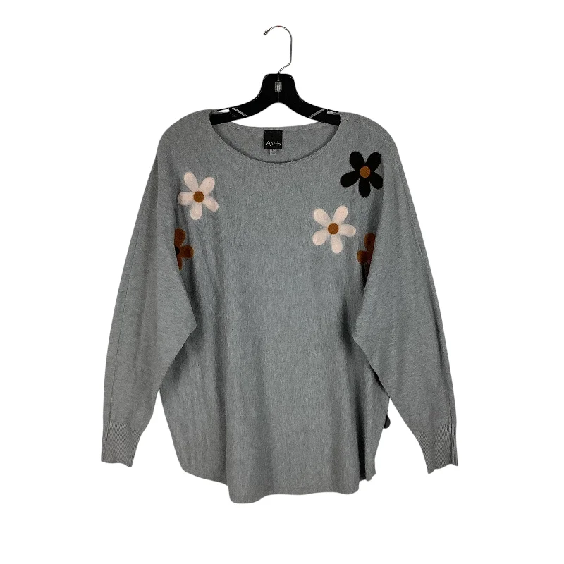 Top Long Sleeve By Clothes Mentor In Grey, Size: 1x