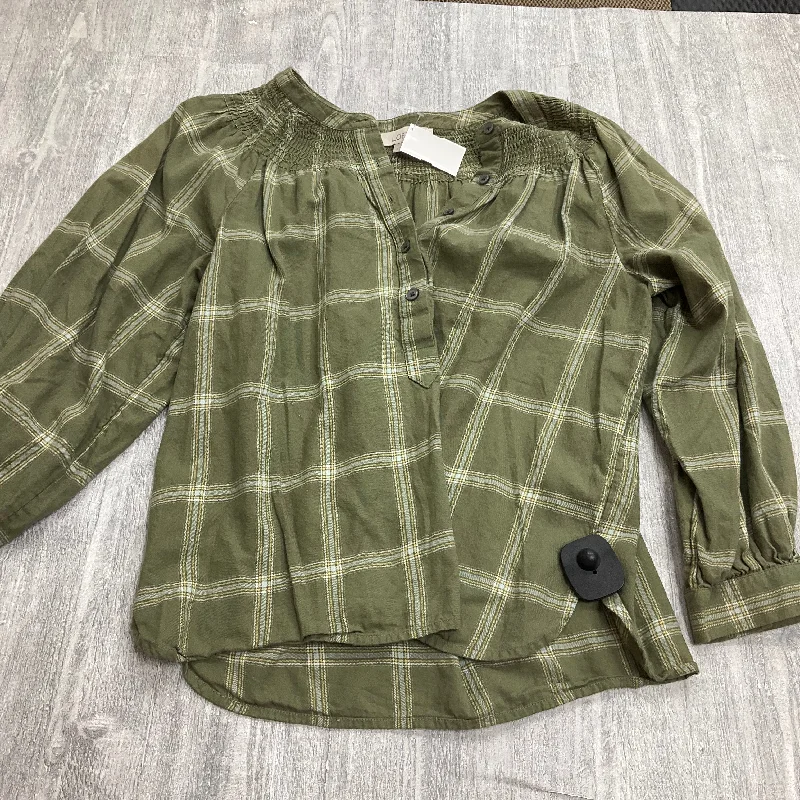 Top Long Sleeve By Loft In Green, Size: S