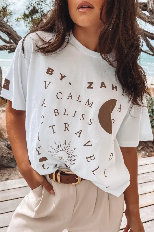 Zah Vacay Club Tee White