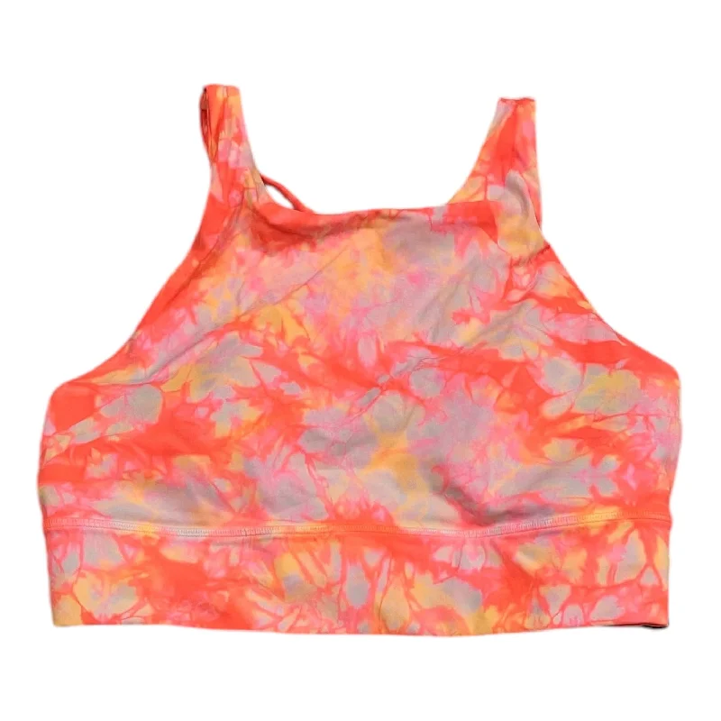 Athletic Bra By Lululemon In Orange, Size: 10