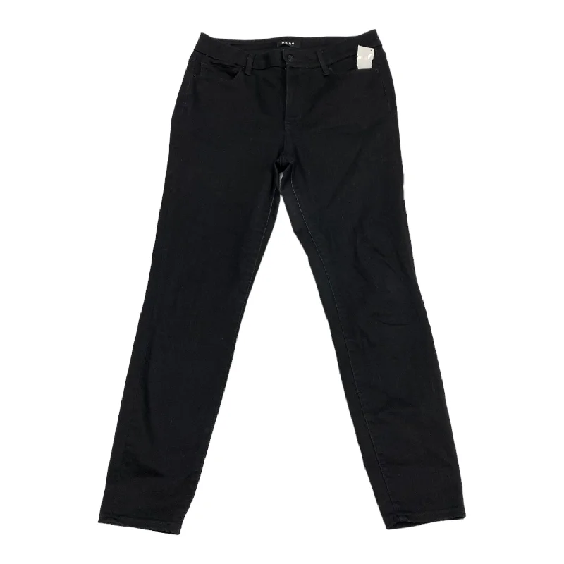 Jeans Skinny By Dkny In Black Denim, Size: 10