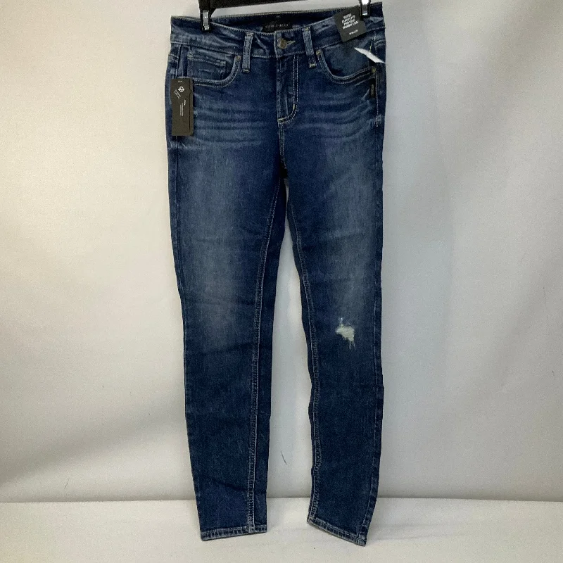 Jeans Skinny By Silver In Blue Denim, Size: 2