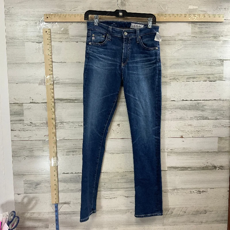 Jeans Straight By Adriano Goldschmied In Blue Denim, Size: 4