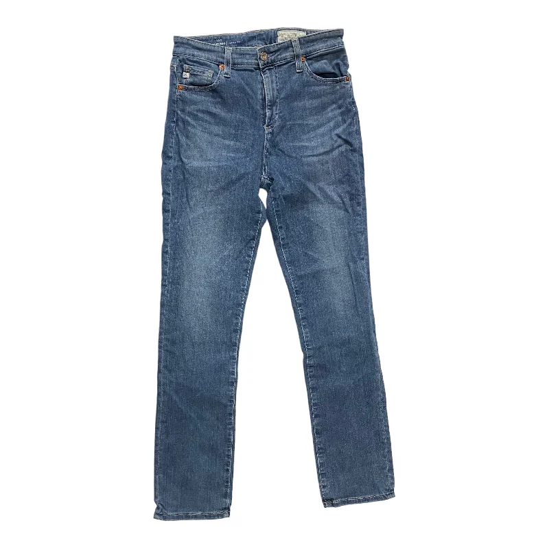 Jeans Straight By Ag Jeans In Blue Denim, Size: 6