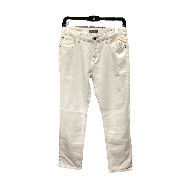 Jeans Straight By Dl1961 In White Denim, Size: 16