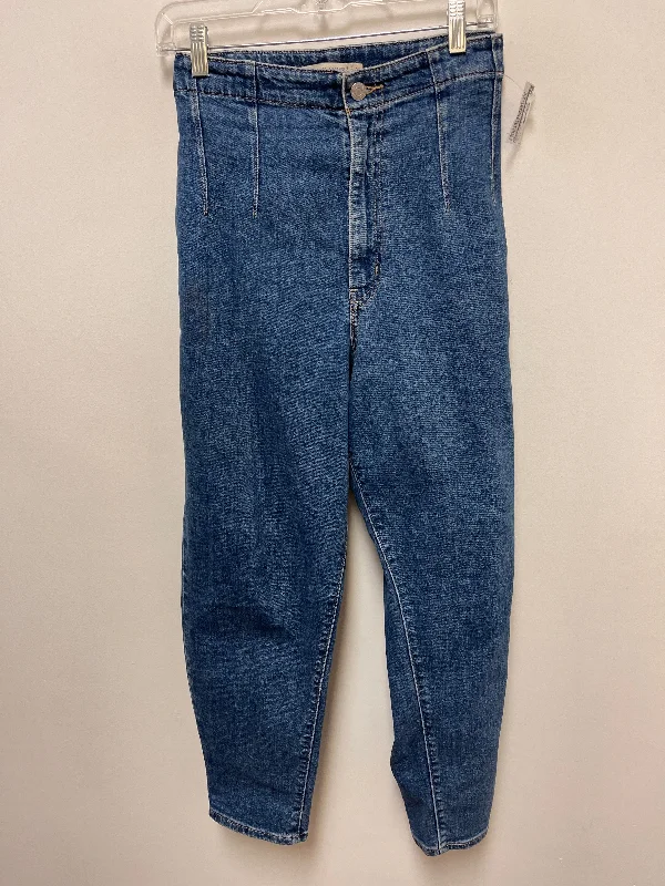 Jeans Straight By Levis In Blue Denim, Size: 14