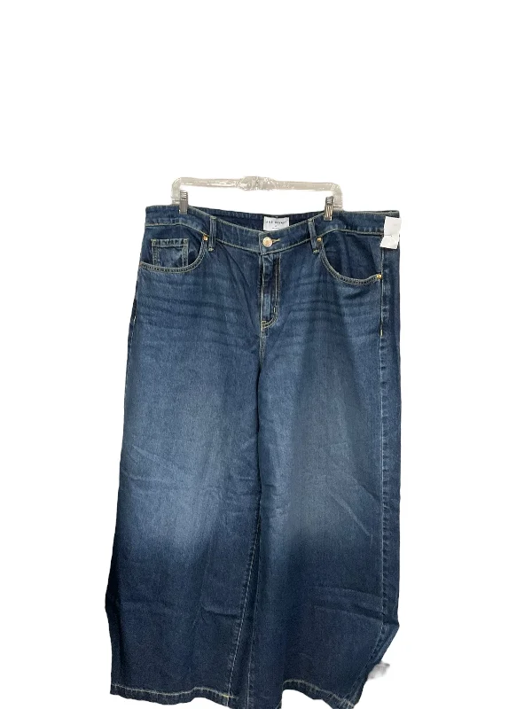 Jeans Wide Leg By Lane Bryant In Blue Denim, Size: 20