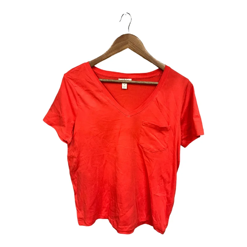 Top Short Sleeve Basic By Style And Company In Orange, Size: M