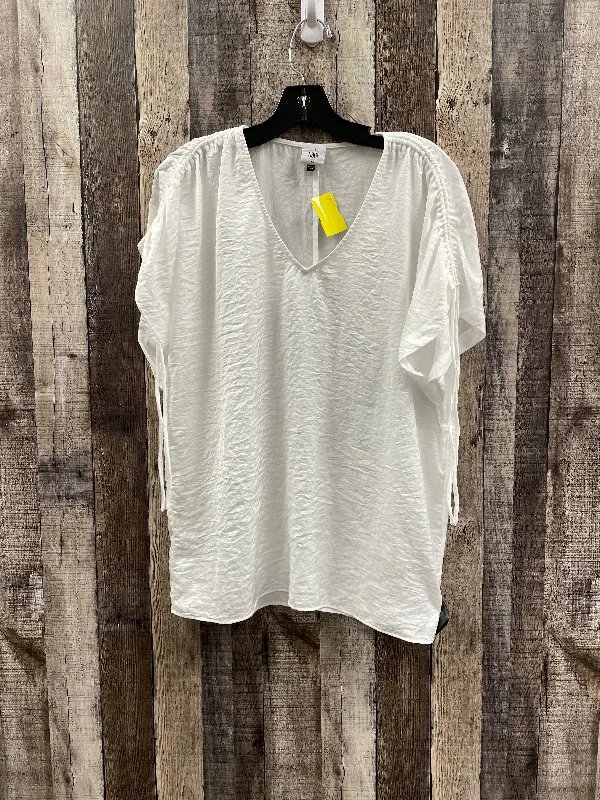 Top Short Sleeve By Cabi In White, Size: Xs