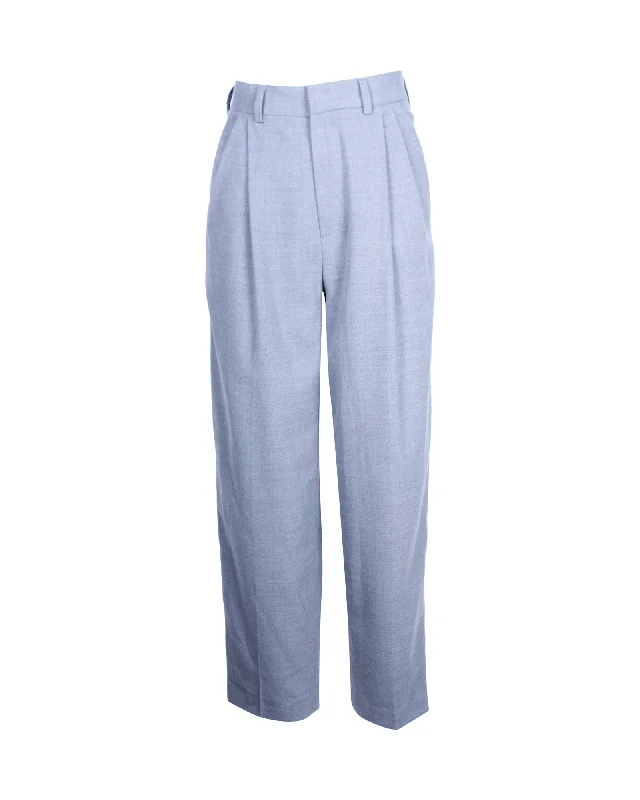 Alexander McQueen Tapered Trousers in Gray Polyester Wool