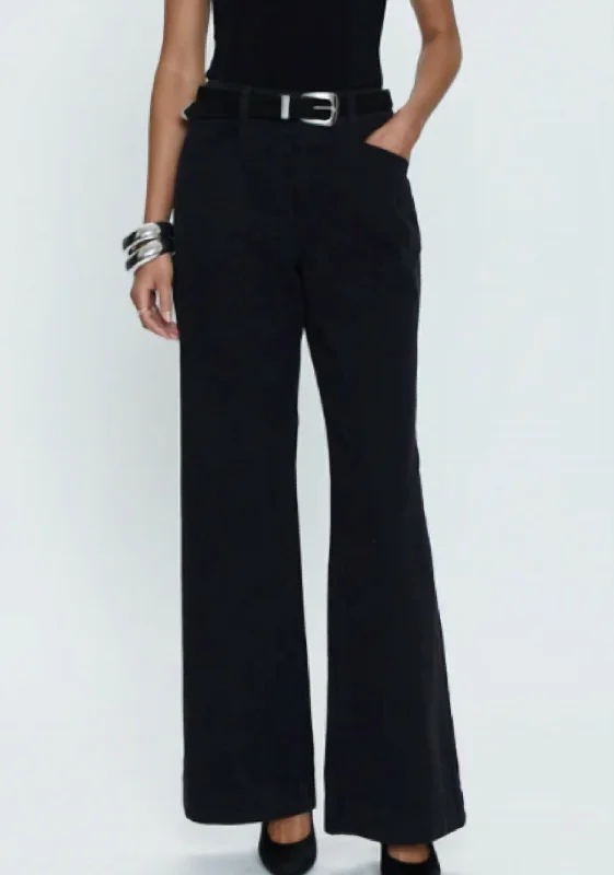 Jasmine High Rise Wide Leg Trouser In Black