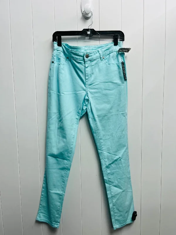 PANTS ANKLE CROWN AND IVY in TEAL, Size: 2