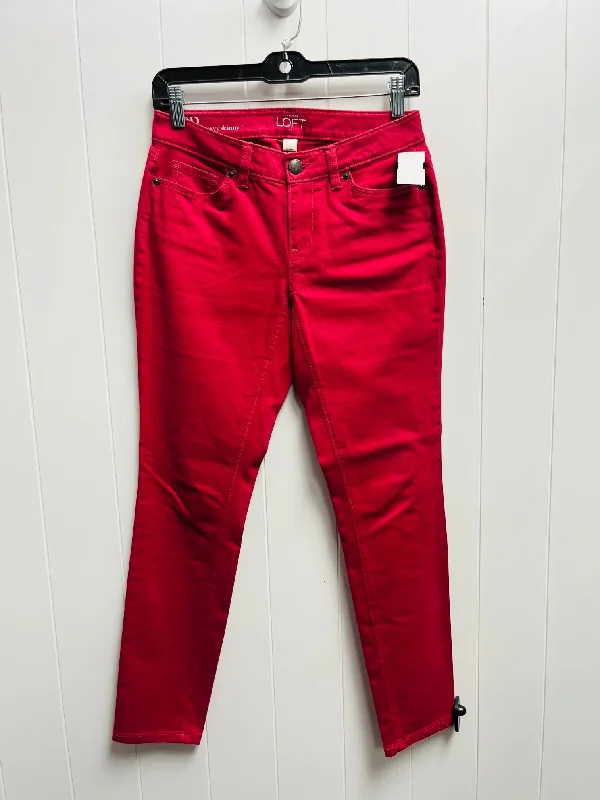 PANTS ANKLE LOFT O in RED, Size: 2