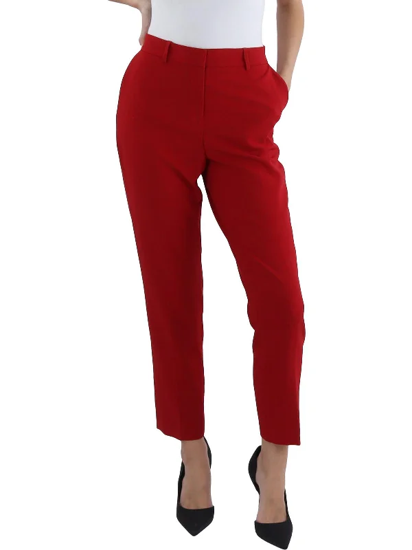 Womens Crepe Work Wear Ankle Pants