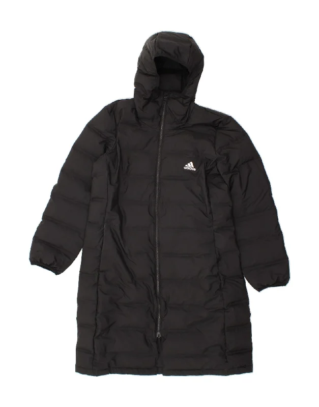 ADIDAS Womens Hooded Padded Coat UK 16/18 Large Black