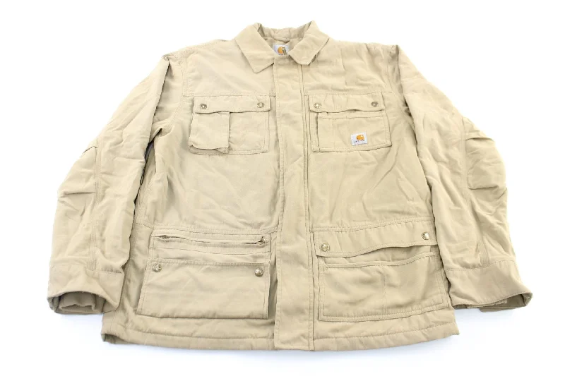 Carhartt Logo Patch Tan Zip Up Jacket