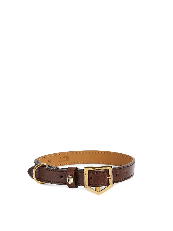 Fitzroy Dog Collar - Mahogany Leather