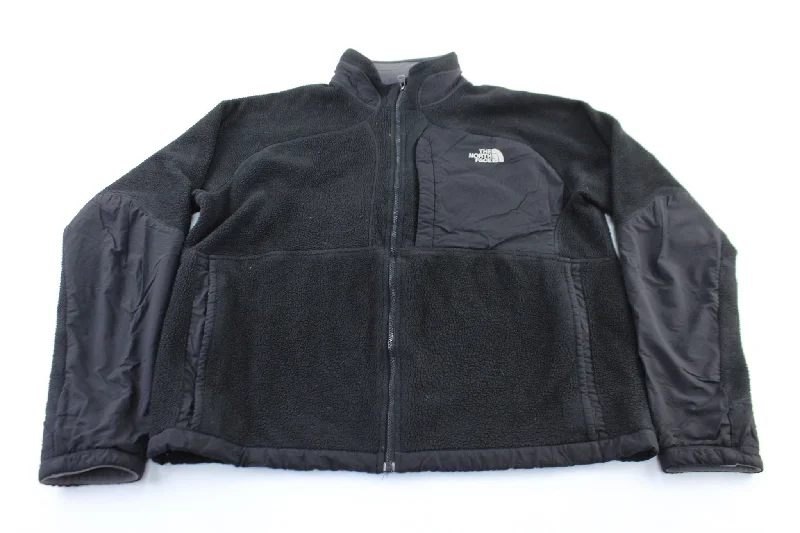 The North Face Embroidered Logo Black Zip Up Jacket